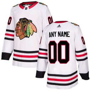 NHL Chicago Blackhawks Trikot Benutzerdefinierte Auswärts Weiß Authentic